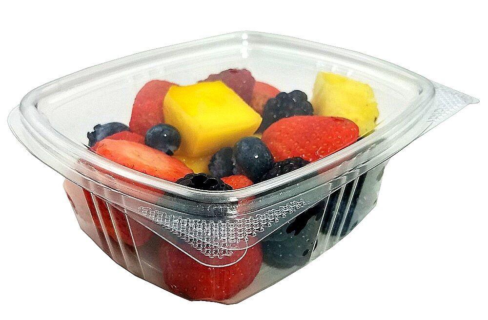 16 oz. Clear Hinged Deli Fruit Container 200/CS