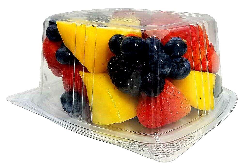 16 oz. Clear Hinged Deli Fruit Container 50/PK