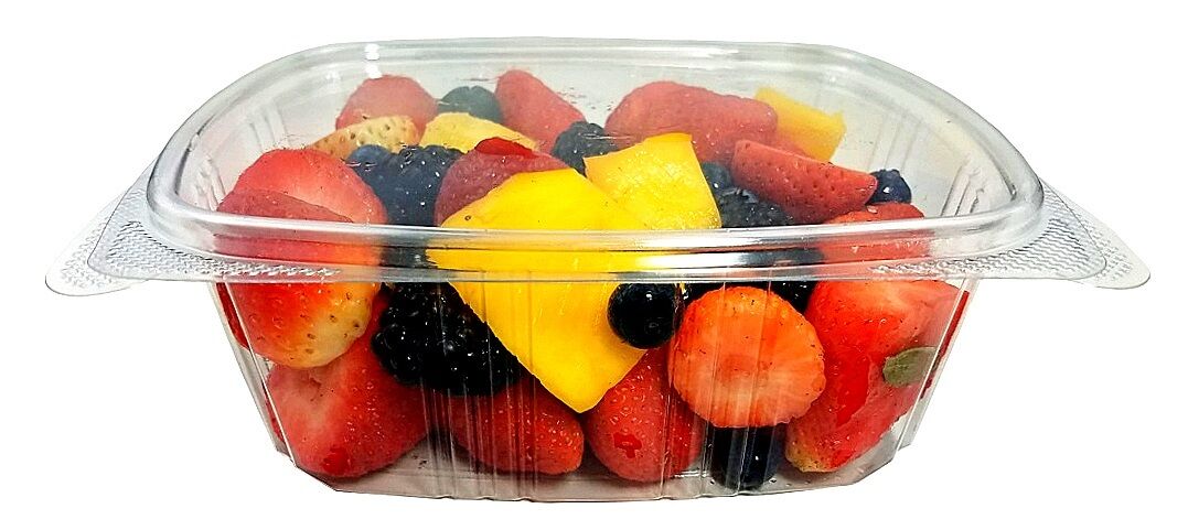 Hinged 32 oz Deli Take Out Food Container - 7 1/4L x 6 3/8W x 3H