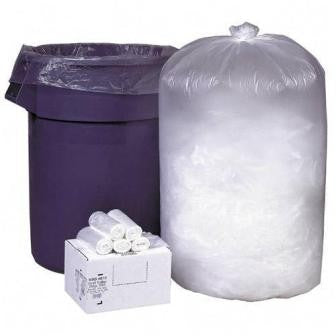 60 GALLONS BLACK LOW DENSITY TRASH BAGS , SOLD BY THE CASE